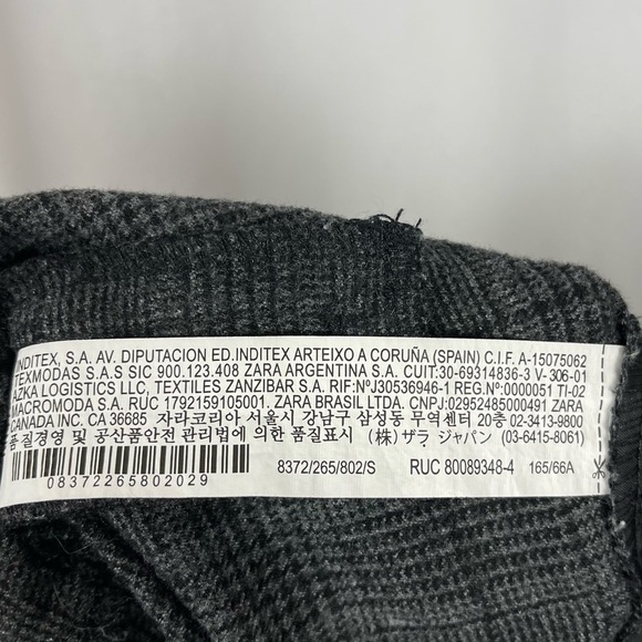 Zara Basic Small Plaid Warm Dark Academia Dress Pant Business Work Formal Grunge - Picture 5 of 7